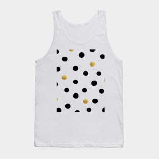 Random dots - black and gold Tank Top